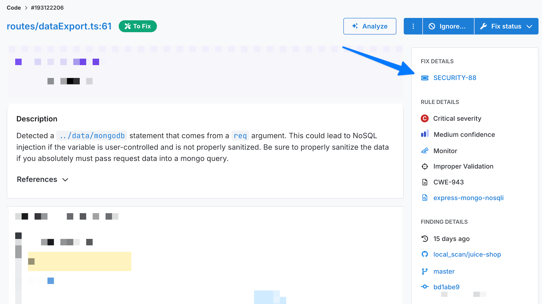 Jira ticket created - Finding Details